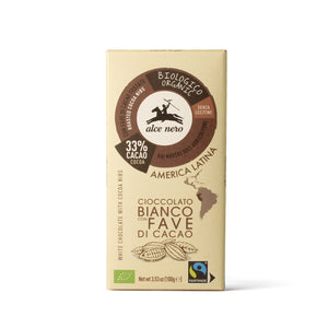 Chocolate blanco con semillas de cacao ecológico - CB100FA