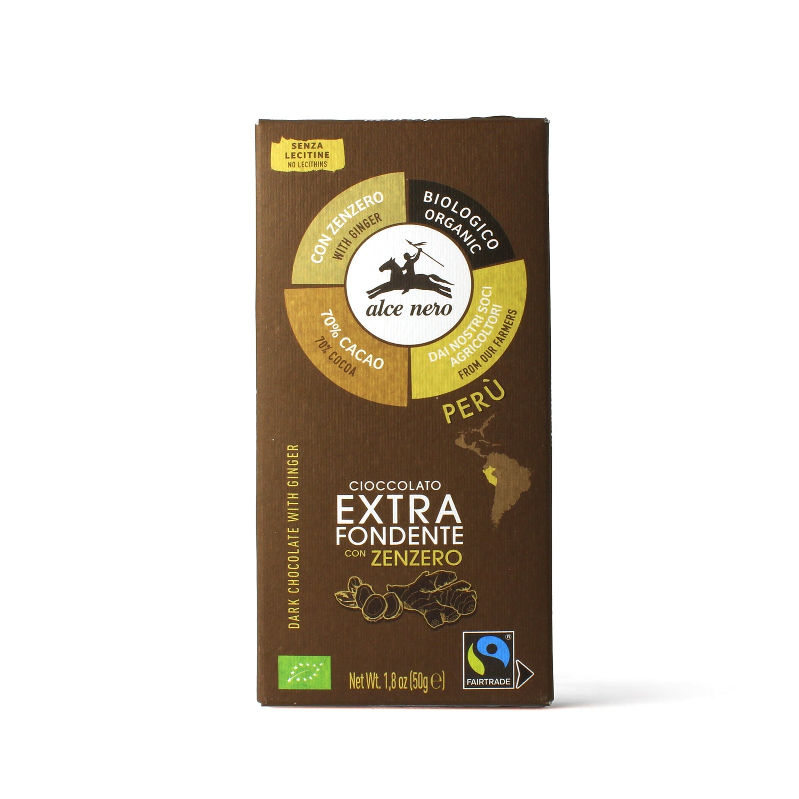 Chocolate negro extra 70% con jengibre ecológico - CFZ050