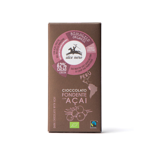 Chocolate negro 62% con acai ecológico - CFA050